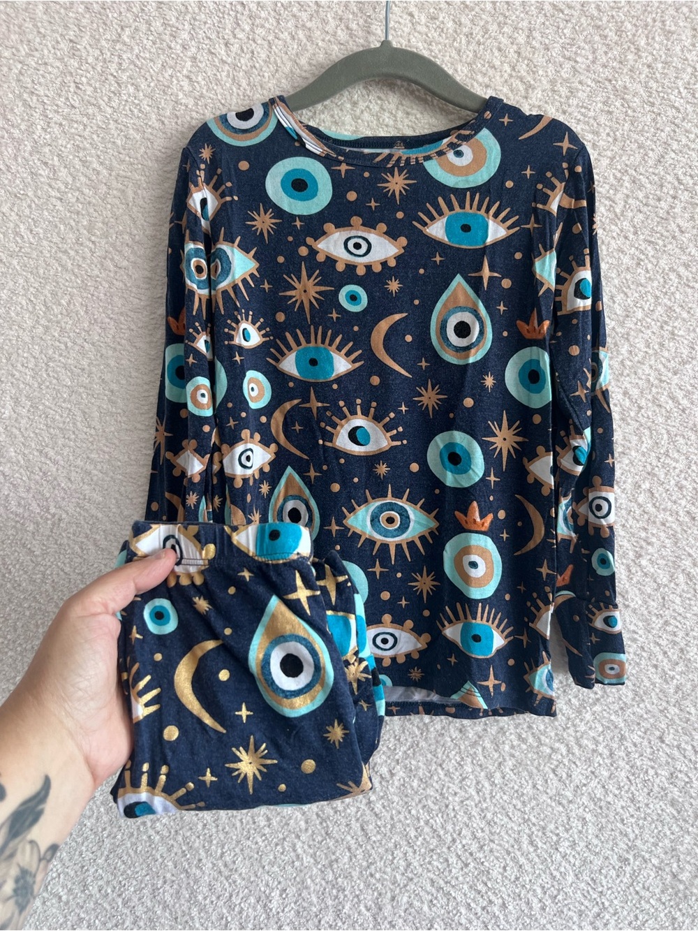Posh Peanut Rare Kids Bamboo Celestial Fiona Evil Eye 2 Piece Pajamas Size 6T